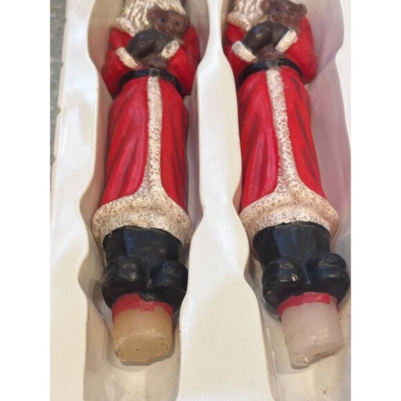 Robert Alan Santa Claus Candle Sticks 10"Set Christmas Taper Orginal Box Vtg 90s - Picture 4 of 9